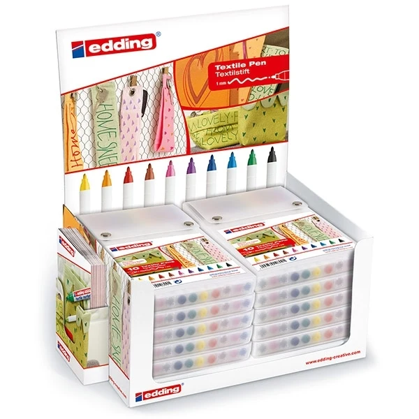 edding - 4600 Textile Pen Sets Display Unit