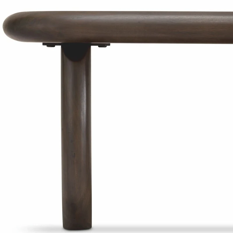 Casa Padrino Luxus Mahagoni Couchtisch Dunkelbraun 130 cm - Wohnzimmer Möbel
