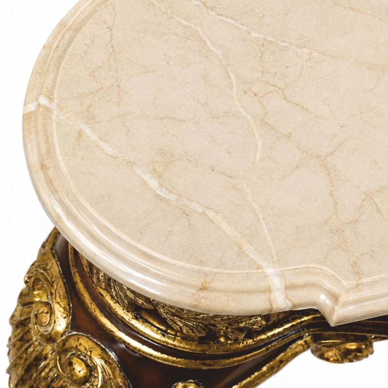Casa Padrino Luxus Barock Mahagoni Konsole Dunkelbraun / Gold / Creme 155 cm