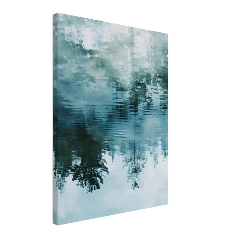 Spiegelung von Bäumen im Wasser Leinwandbild