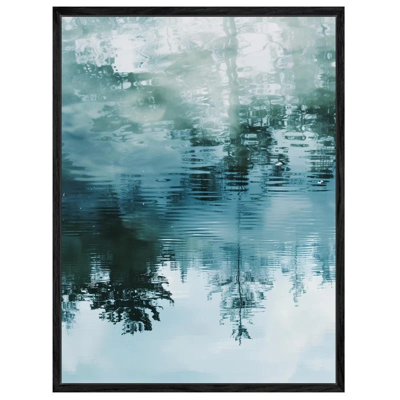 Spiegelung von Bäumen im Wasser Leinwandbild
