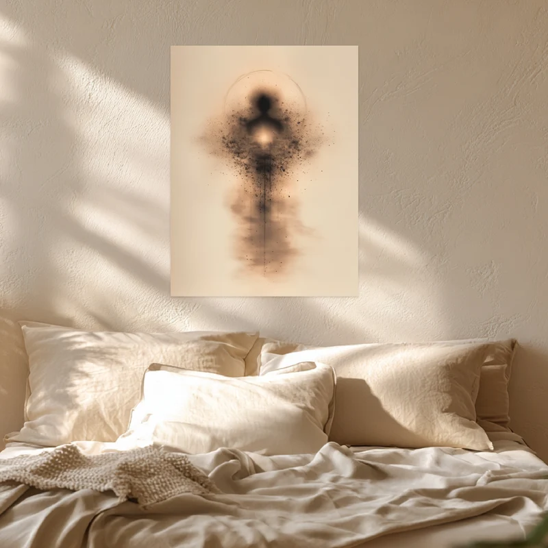 Abstrakte menschliche Energieform Poster