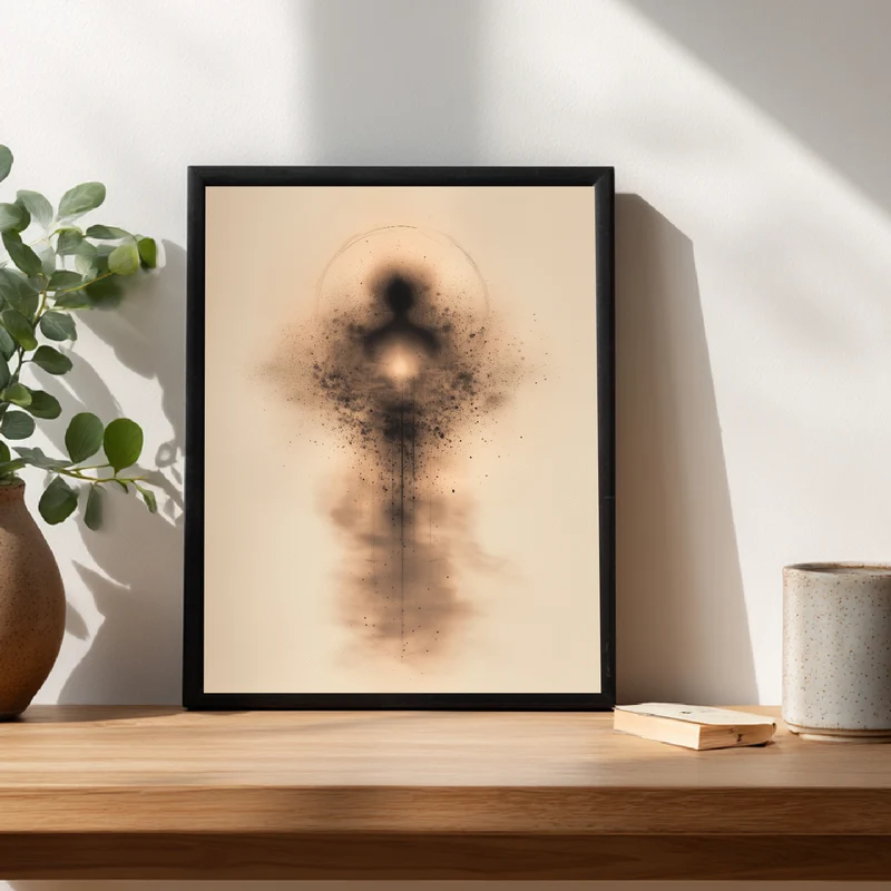 Abstrakte menschliche Energieform Poster
