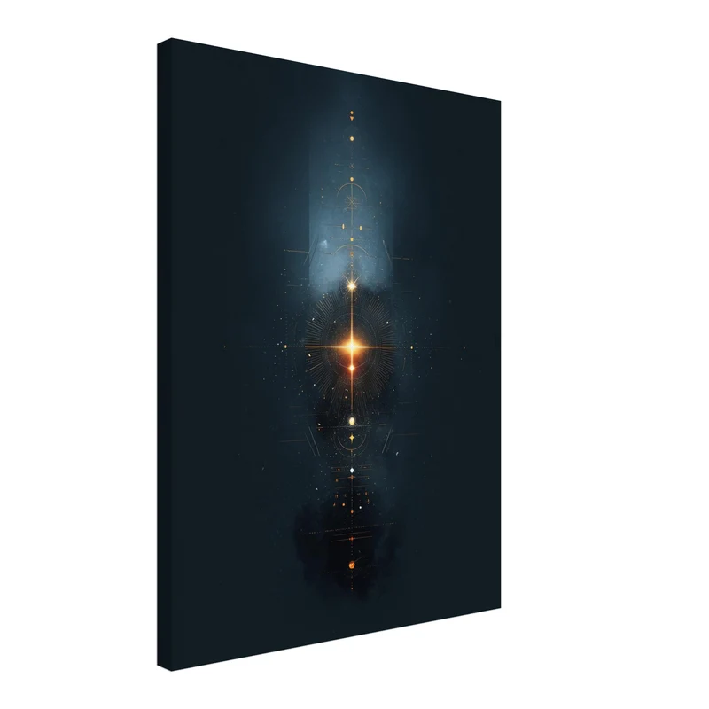 Geometrisches Lichtsymbol Kosmos Leinwandbild
