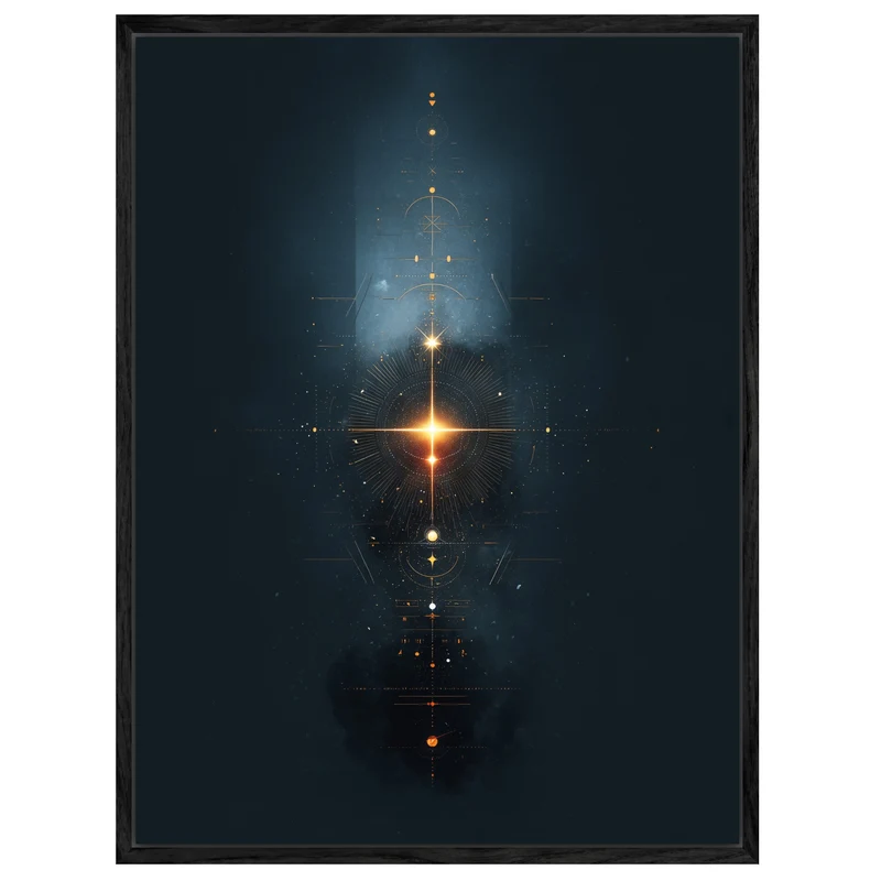Geometrisches Lichtsymbol Kosmos Leinwandbild