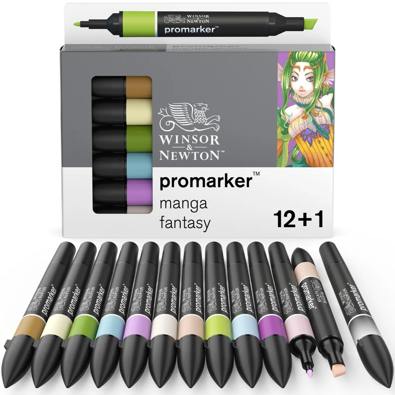 Winsor & Newton - ProMarker 12+1 Set Manga Fantasy