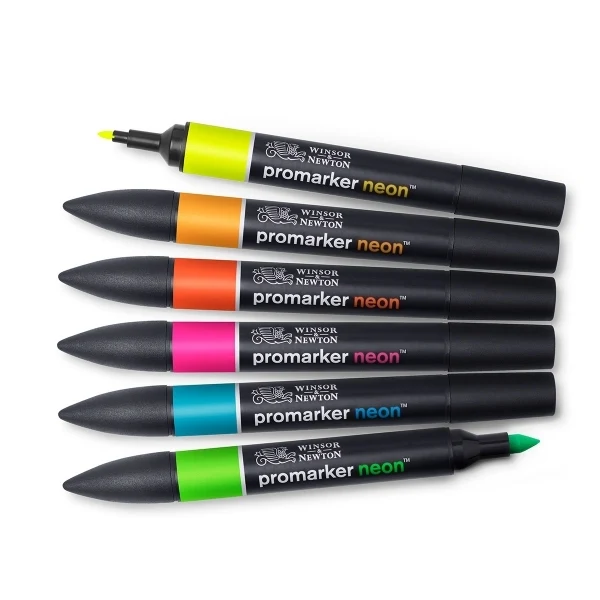 Winsor & Newton - Neon Marker - Promarker 6 Set