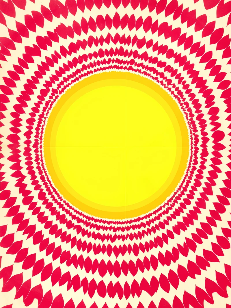 Strahlende Sonnen Mandala Poster