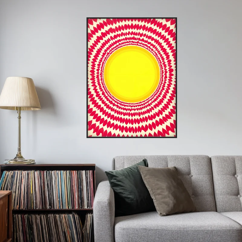 Strahlende Sonnen Mandala Poster