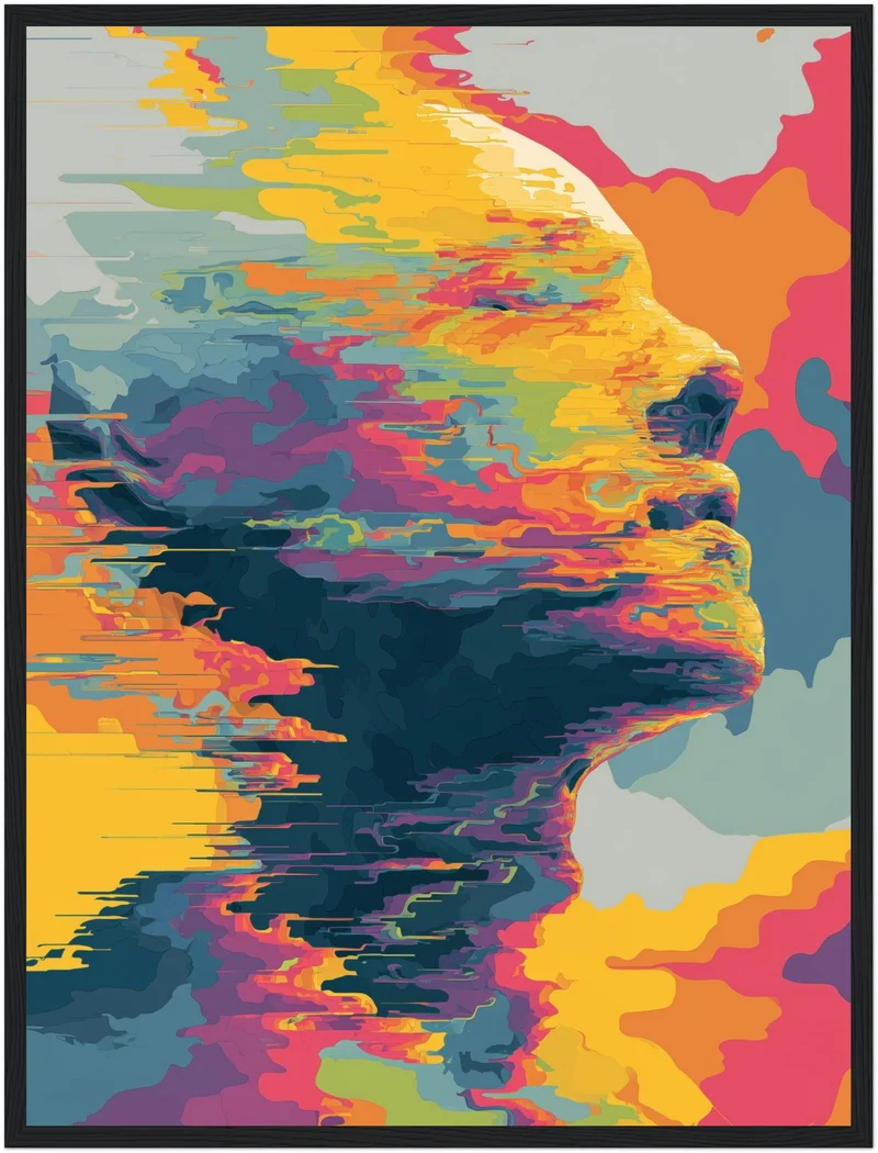 Abstraktes Gesichtsprofil Poster