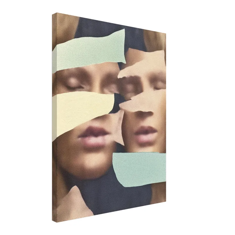 Zerrissene Gesichter Leinwandbild