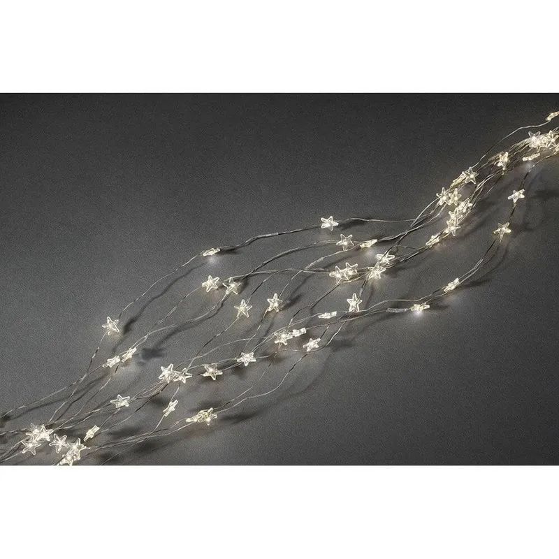 LED Sternenlametta 10 Stränge mit 20 Dioden 200 Warmweiße Dioden