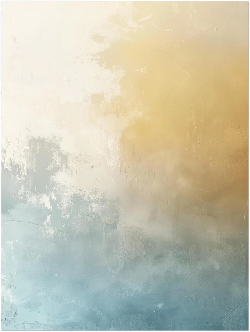 Sanfte Farbverläufe in Beige und Blau Poster