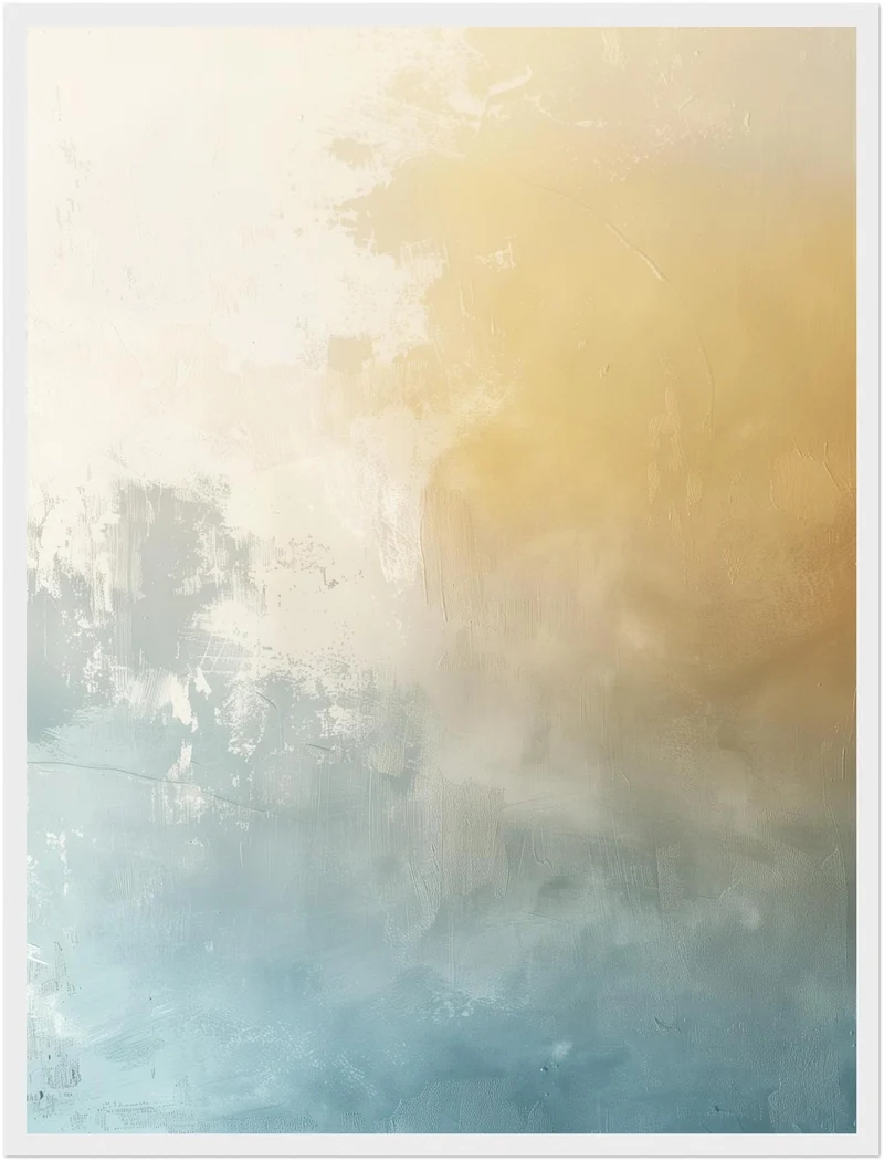 Sanfte Farbverläufe in Beige und Blau Poster