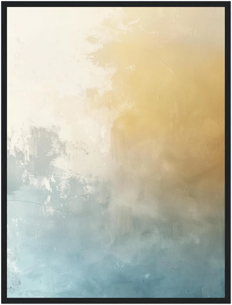 Sanfte Farbverläufe in Beige und Blau Poster