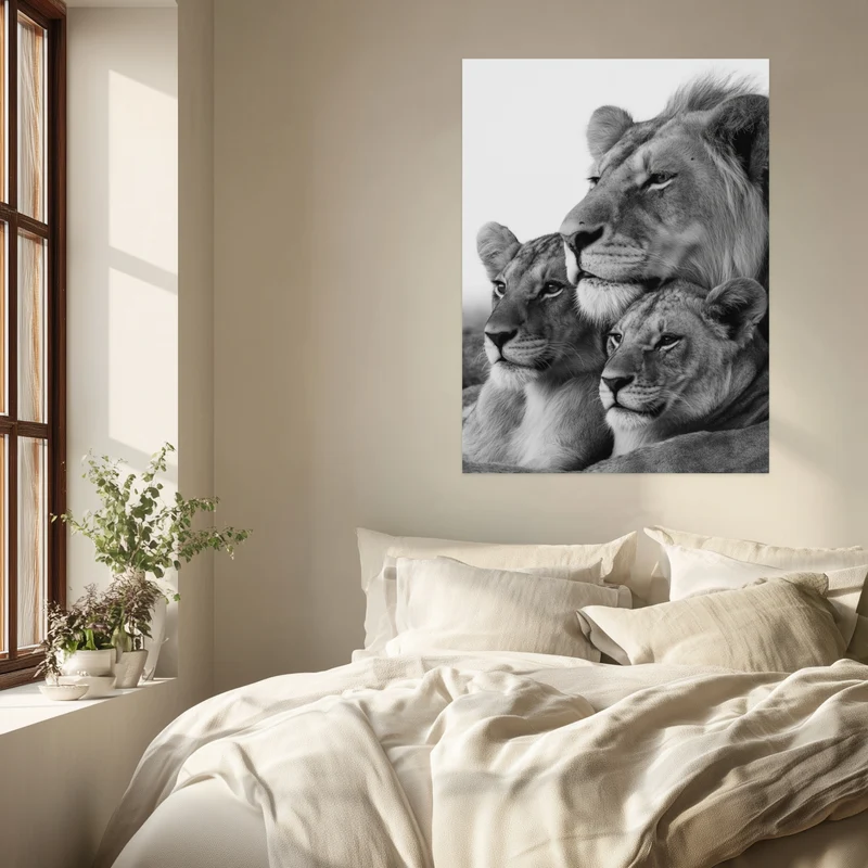 Löwenfamilie Poster