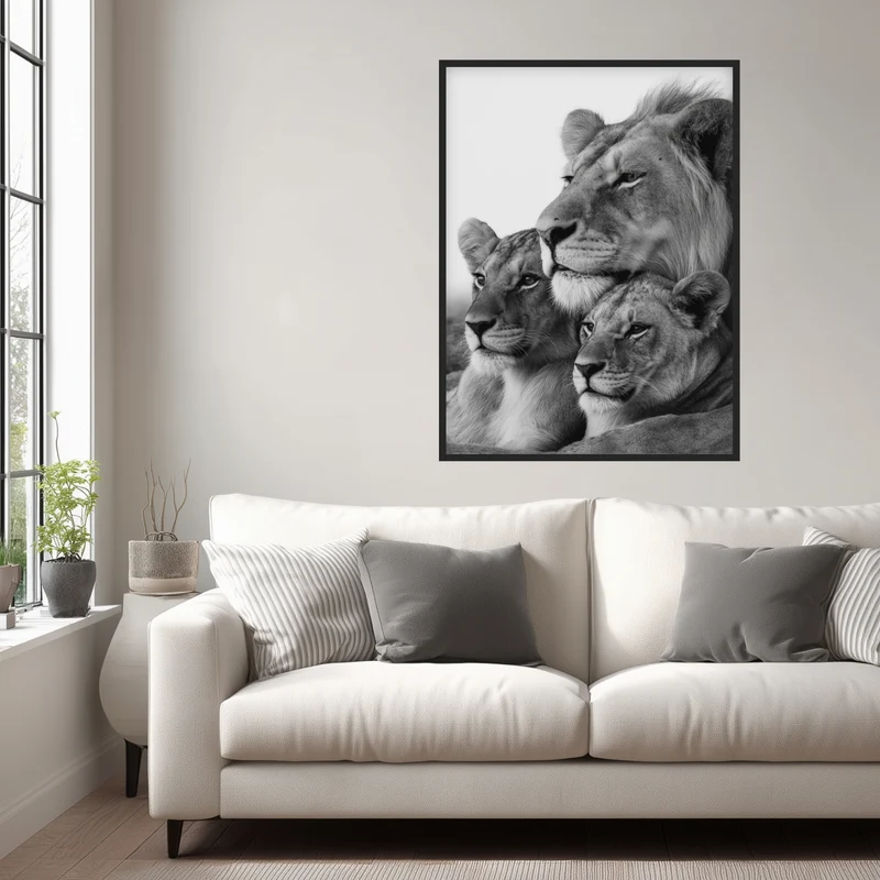 Löwenfamilie Poster