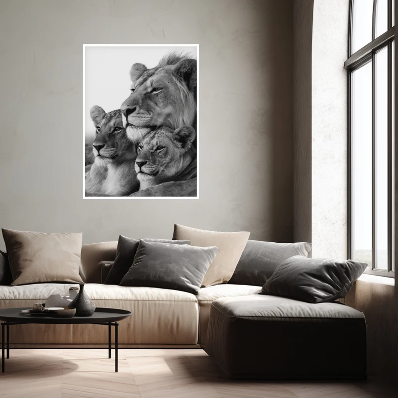 Löwenfamilie Poster