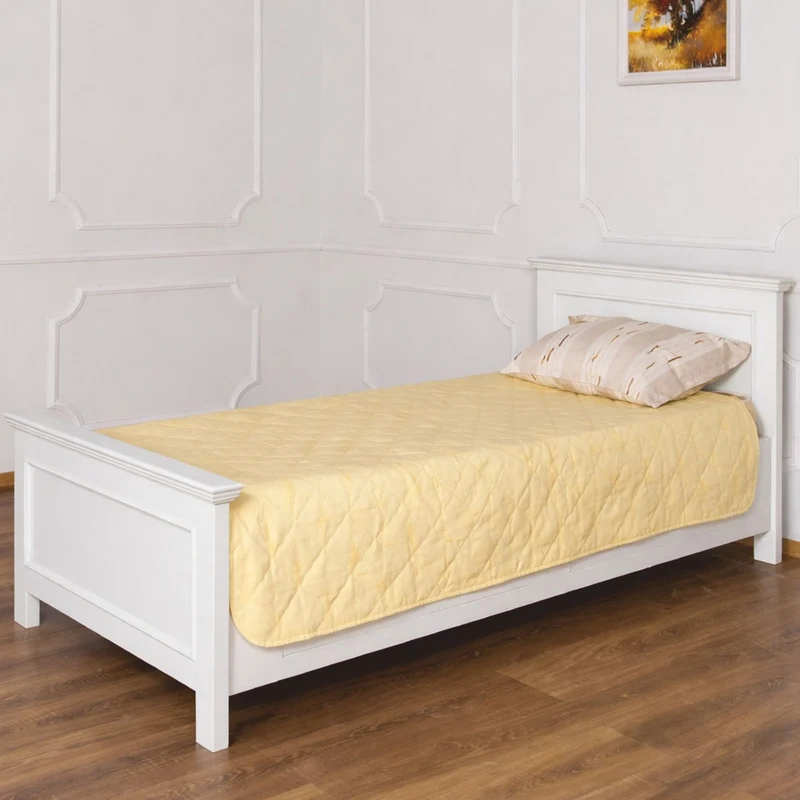 Casa Padrino Landhausstil Bett Weiß 90 x 200 x H. 93 cm - Massivholz Einzelbett