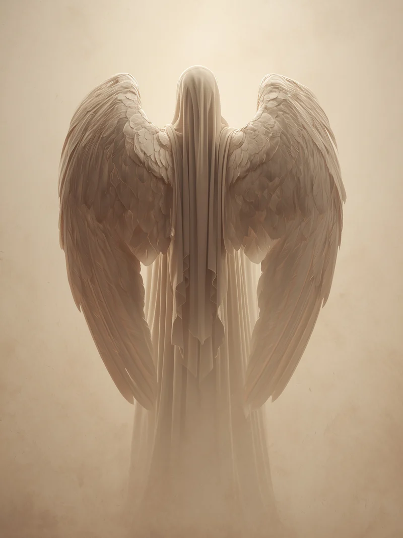 Geflügelte Lichtgestalt Poster