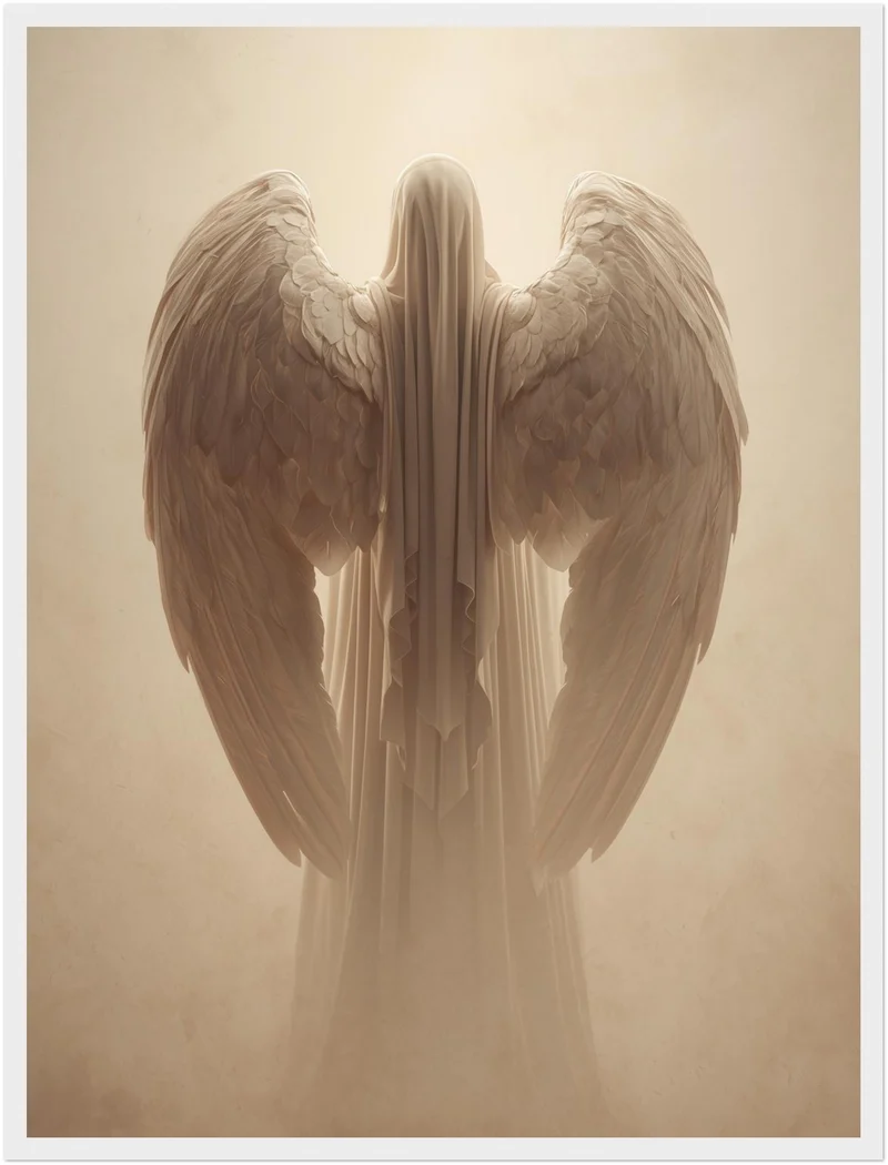 Geflügelte Lichtgestalt Poster
