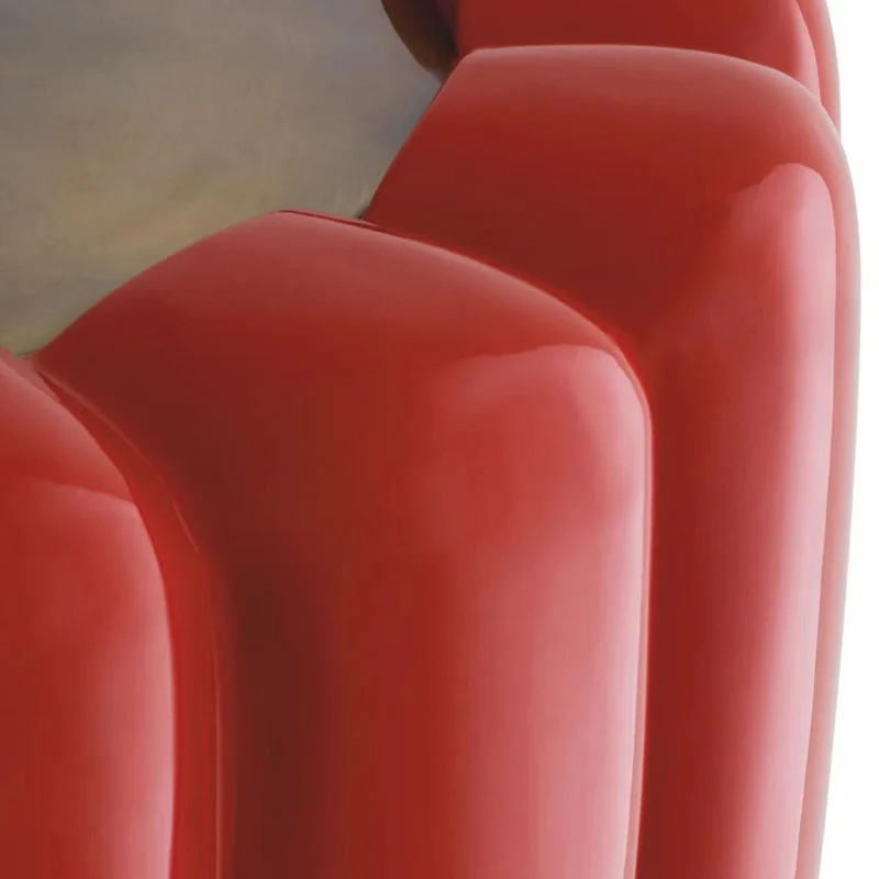 Casa Padrino Luxus Tischleuchte Rot / Schwarz H. 59,5 cm - Luxus Qualität