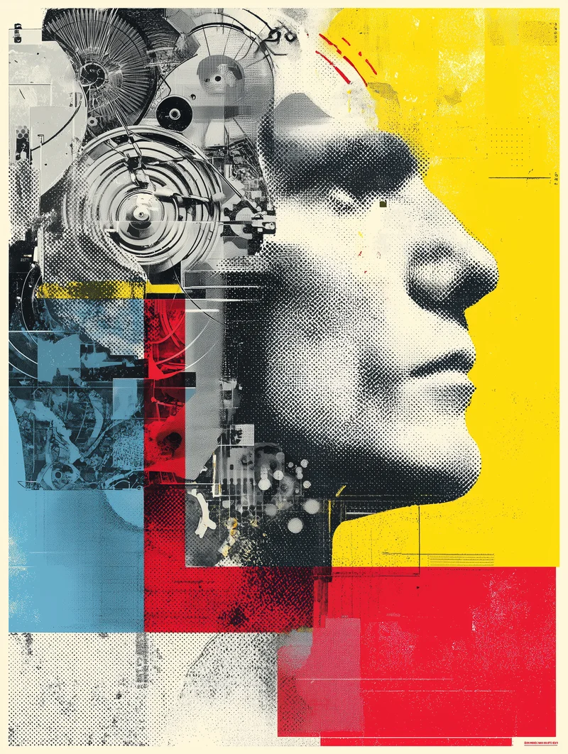 Roboter Mensch Fusion Poster
