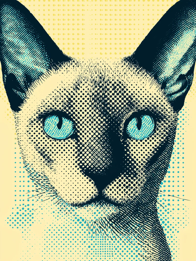 Katze mit Blick Poster