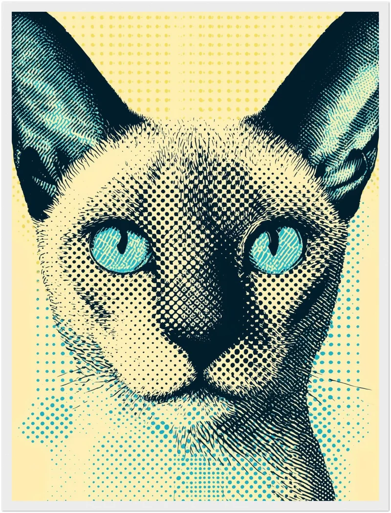 Katze mit Blick Poster