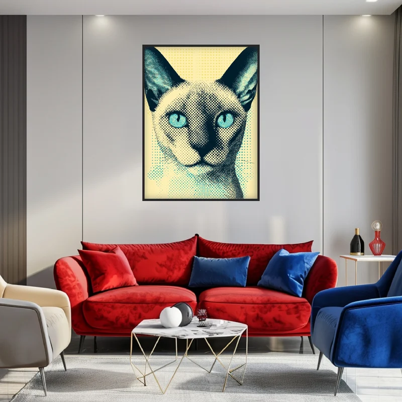 Katze mit Blick Poster