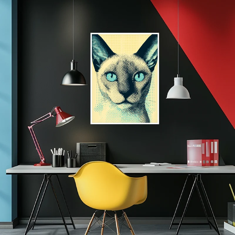 Katze mit Blick Poster