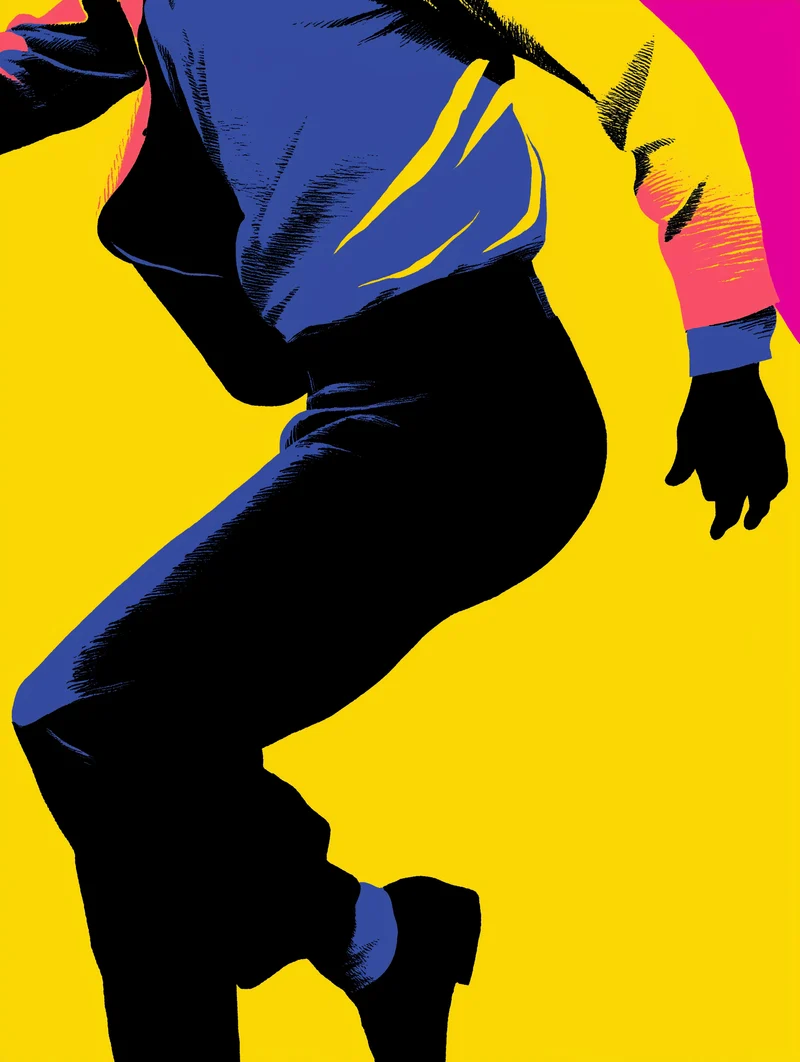 Tanzender Mann Silhouette Poster