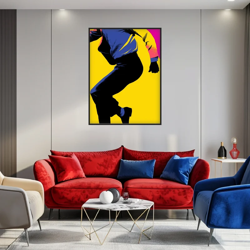 Tanzender Mann Silhouette Poster