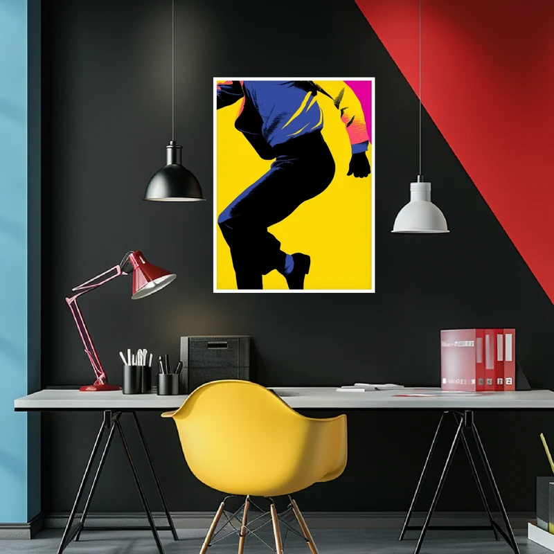 Tanzender Mann Silhouette Poster