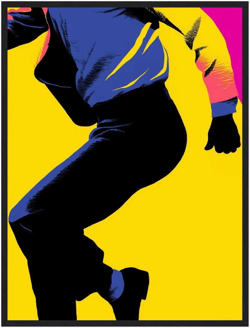 Tanzender Mann Silhouette Poster