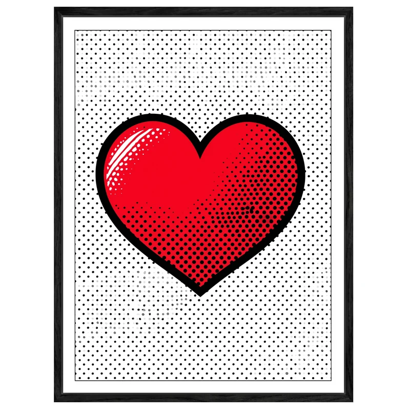 Rotes Herz Symbol Leinwandbild
