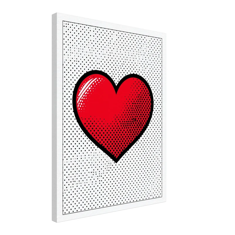 Rotes Herz Symbol Leinwandbild