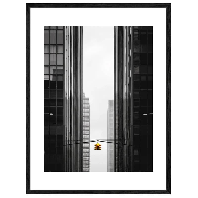 Ampel zwischen Hochhäusern New York Leinwandbild