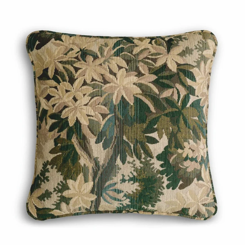 Casa Padrino Luxus Kissen Grün / Beige 50 cm - Luxus Deko Accessoires