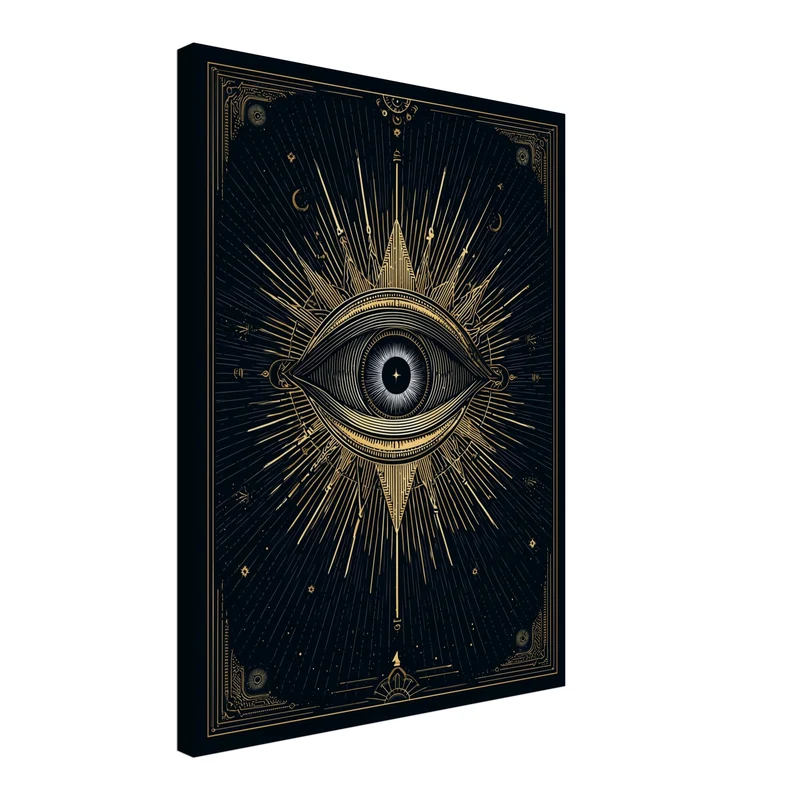 Goldenes Auge Strahlen Leinwandbild