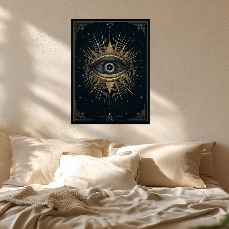 Goldenes Auge Strahlen Poster