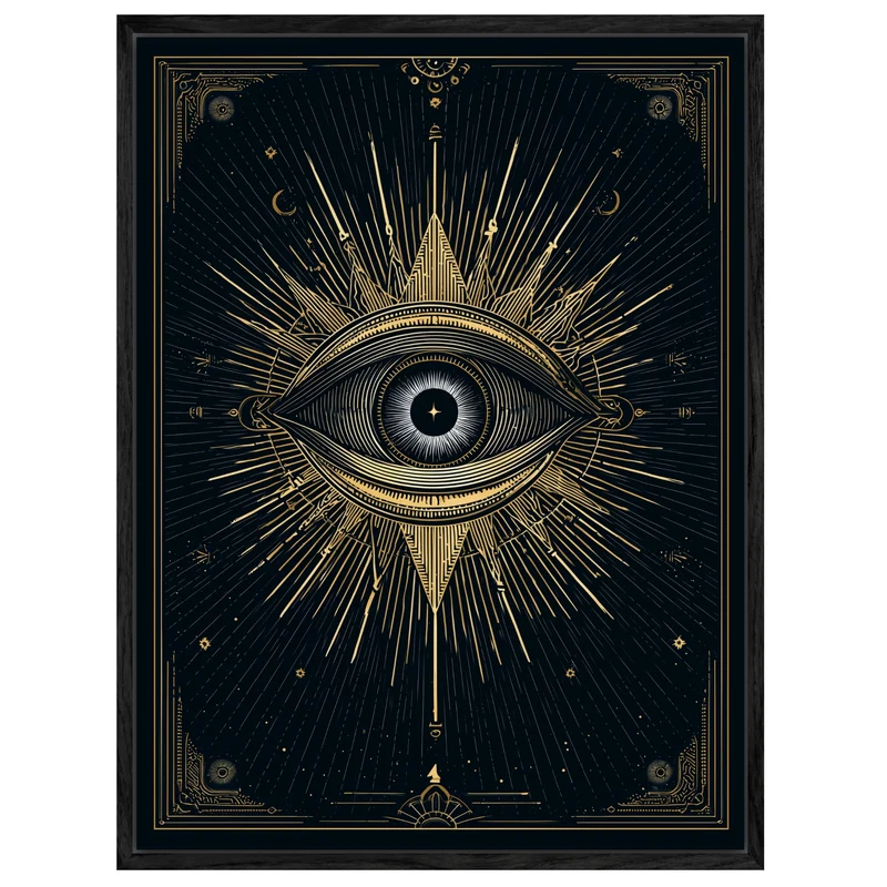 Goldenes Auge Strahlen Leinwandbild