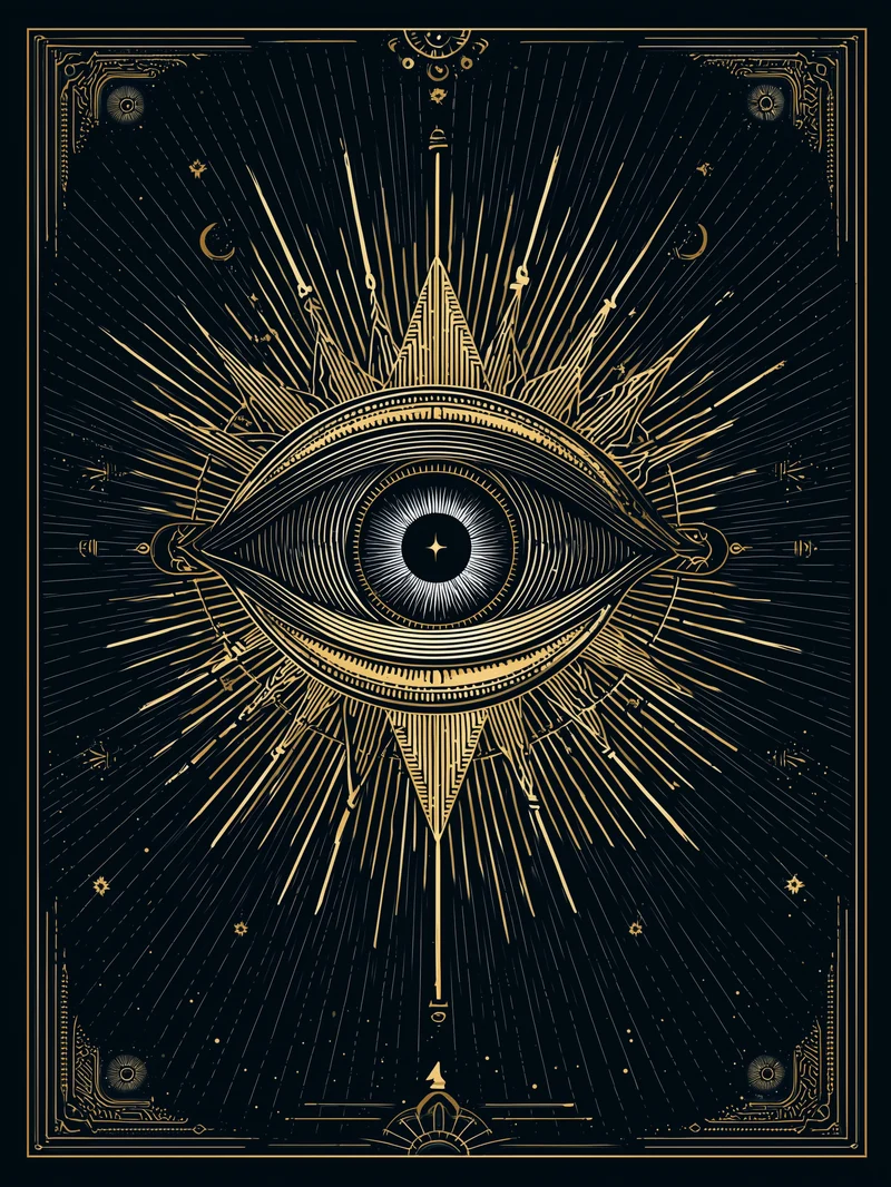Goldenes Auge Strahlen Poster