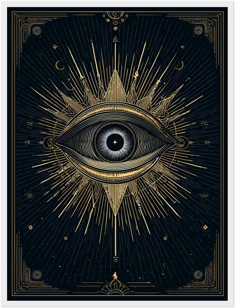 Goldenes Auge Strahlen Poster