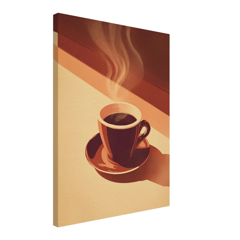 Kaffeetasse mit Dampf Leinwandbild