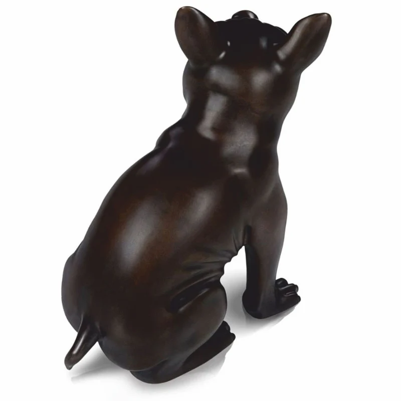 Casa Padrino Luxus Bronze Figur Hund Bulldogge 20 x 12 x H. 24 cm - Deko Skulptur