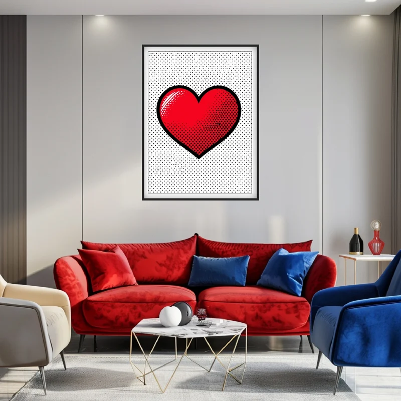 Rotes Herz Symbol Poster