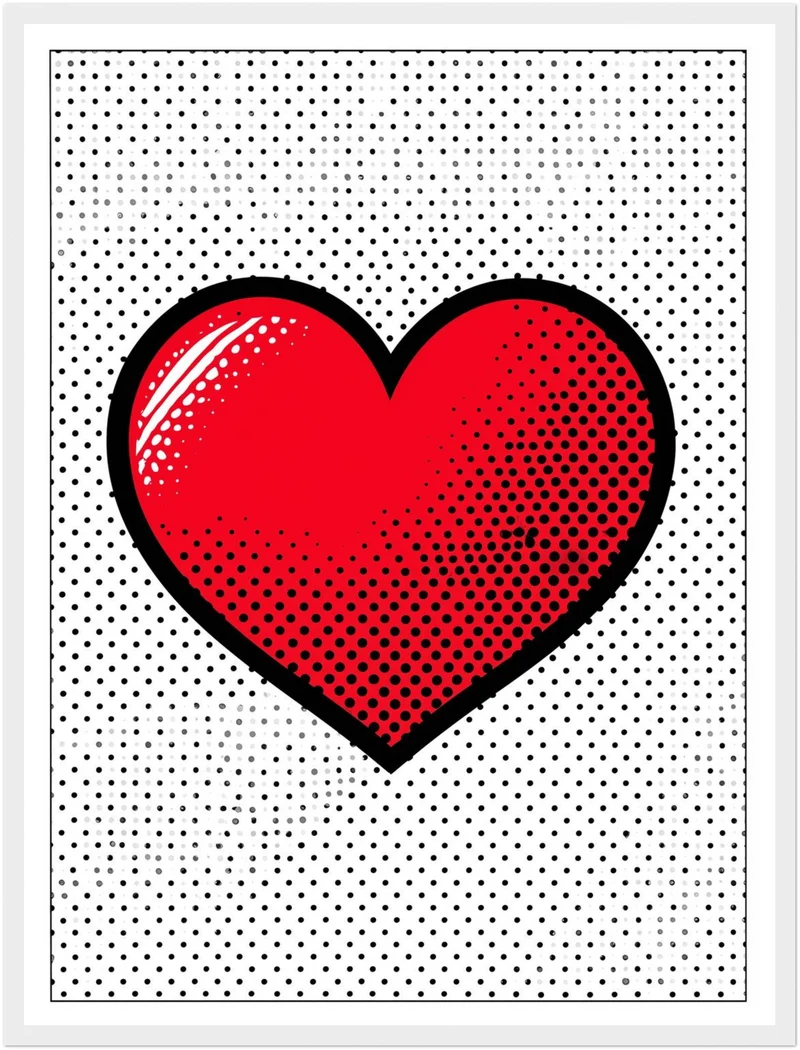 Rotes Herz Symbol Poster