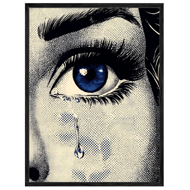 Frau Auge Träne Leinwandbild
