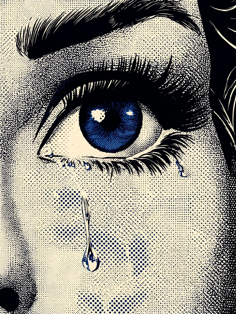 Frau Auge Träne Poster